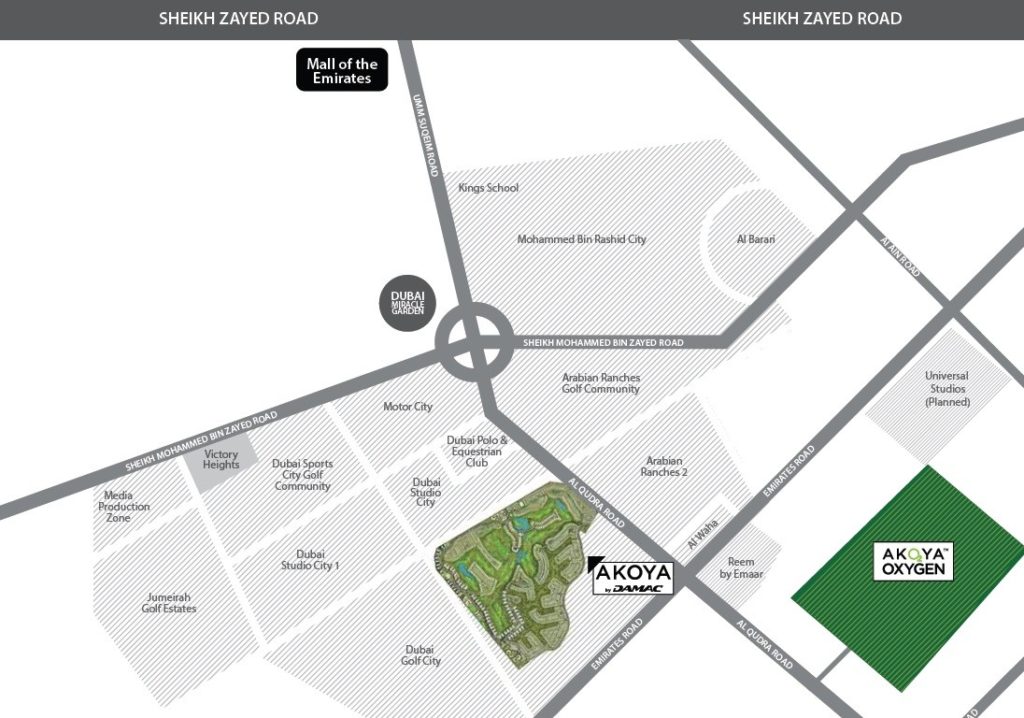 Akoya Oxygen Location Map