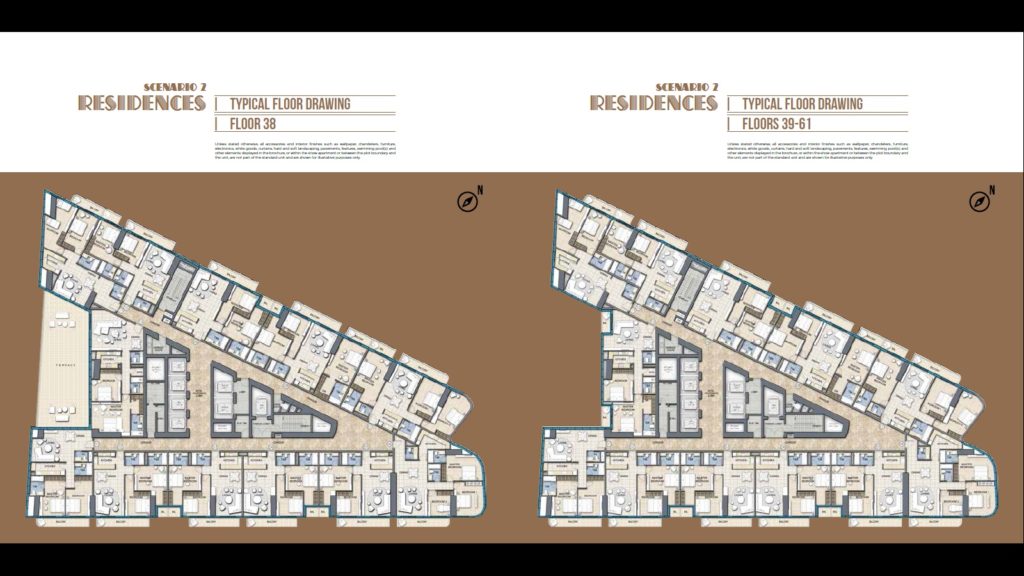 typical floor plan paramount tower dubai