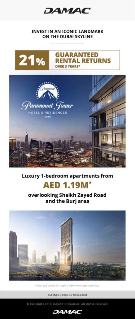 paramount tower dubai offer