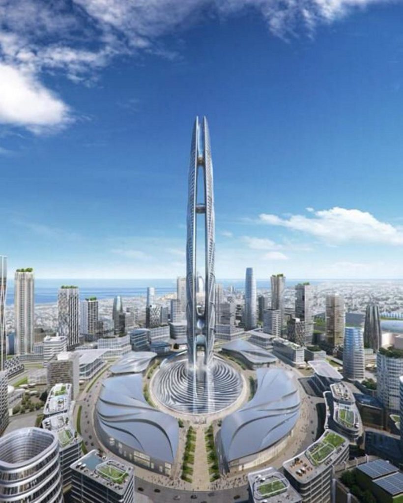 Dubai Ruler's fingerprint forms base tower Burj Jumeirah Dubai