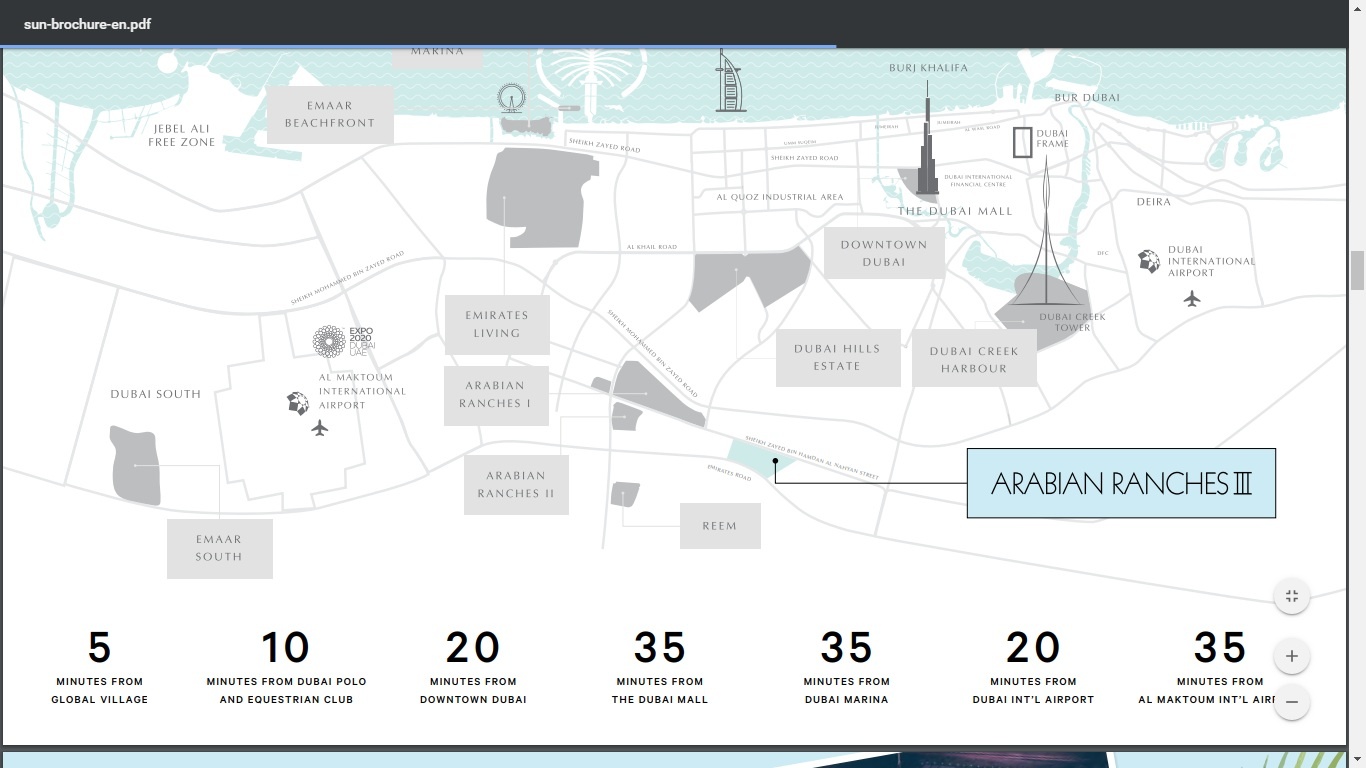 emmar arabian ranches 3 location map