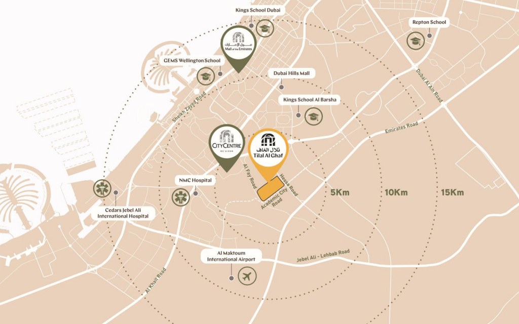 tilal al ghaf location MAP 