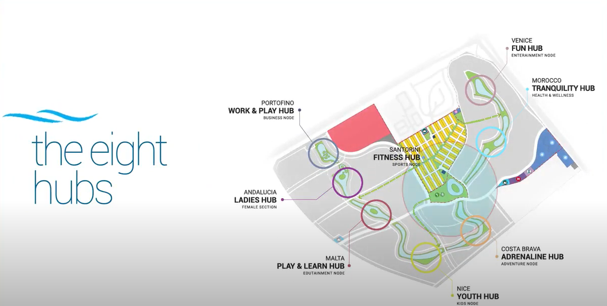 Damac lagoons cluster location map